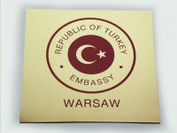 Tabliczka na drzwi Ambasady Turcji